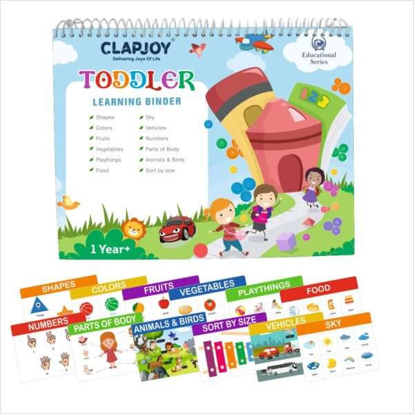 Level-1 Clapjoy Velcro Book Preschool Busy Book Toddler, Kids/Children 16 Activities, | Quiet Book |